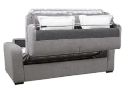 Canapé 4 Places Convertible Express En Tissu Gris - Matelas 14 Cm - Couchage 160cm - BEVIS -Canapé Soldes Boutique canape 2145911