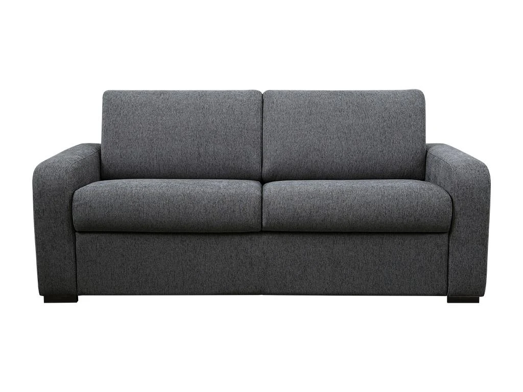 Canapé 4 Places Convertible Express En Tissu Gris Anthracite - Matelas 14 Cm - Couchage 160cm - BEVIS 1 Canapé 4 Places Convertible Express En Tissu Gris Anthracite - Matelas 14 Cm - Couchage 160cm - BEVIS