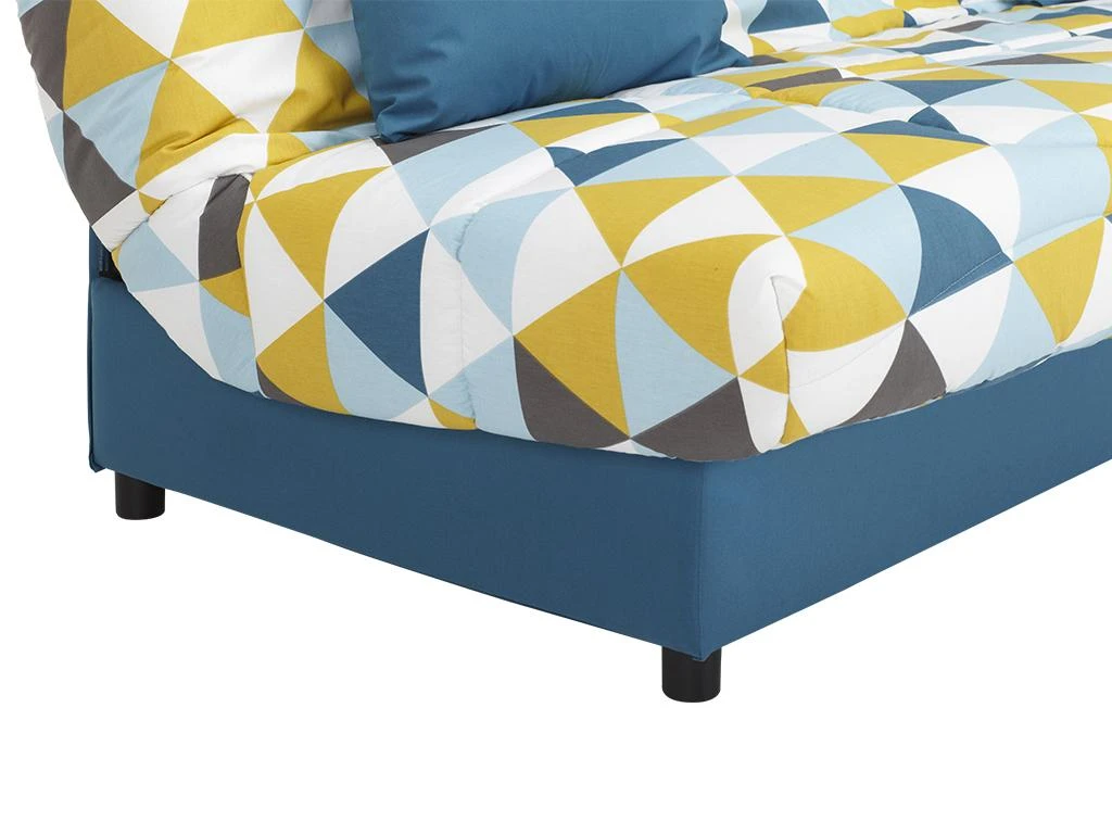 Canapé Convertible Clic-clac En Tissu SALOON Avec Coffre De Rangement - Bleu Imprimé GRAPHIC 8 Canapé Convertible Clic-clac En Tissu SALOON Avec Coffre De Rangement - Bleu Imprimé GRAPHIC – Image 8