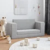 Canapé-lit Pour Enfants à 2 Places Gris Clair Peluche Douce
