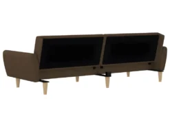 Canapé-lit à 2 Places Avec Repose-pied Marron Tissu -Canapé Soldes Boutique canape 21991879