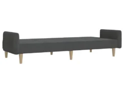 Canapé-lit à 2 Places Gris Foncé Tissu -Canapé Soldes Boutique canape 21993279