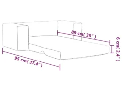 Canapé-lit Pour Enfants à 2 Places Anthracite Peluche Douce -Canapé Soldes Boutique canape 21993991