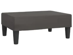 Canapé-lit à 2 Places Avec Repose-pied Gris Similicuir -Canapé Soldes Boutique canape 21994925