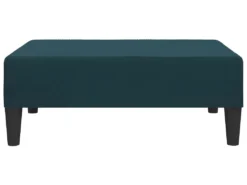 Canapé-lit 2 Places 2 Oreillers Et Repose-pied Bleu Velours -Canapé Soldes Boutique canape 21995161