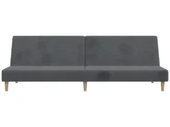 Canapé-lit à 2 Places Gris Clair Tissu -Canapé Soldes Boutique canape 21995549