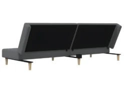 Canapé-lit à 2 Places Gris Clair Tissu -Canapé Soldes Boutique canape 21995553