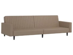 Canapé-lit à 2 Places Avec Repose-pied Cappuccino Similicuir -Canapé Soldes Boutique canape 21995849