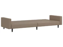 Canapé-lit à 2 Places Avec Repose-pied Cappuccino Similicuir -Canapé Soldes Boutique canape 21995857