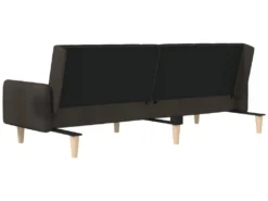 Canapé-lit à 2 Places Marron Foncé Tissu -Canapé Soldes Boutique canape 21996431