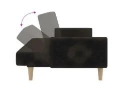 Canapé-lit à 2 Places Marron Foncé Tissu -Canapé Soldes Boutique canape 21996433