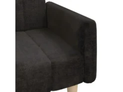 Canapé-lit à 2 Places Marron Foncé Tissu -Canapé Soldes Boutique canape 21996439