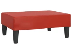 Canapé-lit 2 Places Avec Repose-pied Rouge Bordeaux Similicuir -Canapé Soldes Boutique canape 21996639