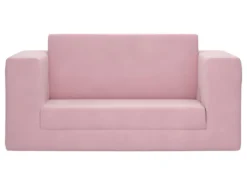 Canapé-lit Pour Enfants à 2 Places Rose Peluche Douce -Canapé Soldes Boutique canape 21996647