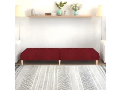 Canapé-lit à 2 Places Rouge Bordeaux Tissu -Canapé Soldes Boutique canape 21997147