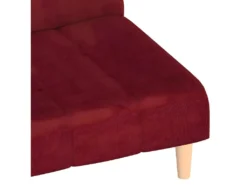 Canapé-lit à 2 Places Rouge Bordeaux Tissu -Canapé Soldes Boutique canape 21997159