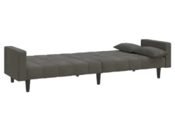 Canapé-lit à 2 Places Avec Deux Oreillers Gris Foncé Velours 15 Canapé-lit à 2 Places Avec Deux Oreillers Gris Foncé Velours -Canapé Soldes Boutique canape 21998005