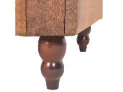 Canapé-lit Convertible Avec Accoudoir Daim Synthétique Marron -Canapé Soldes Boutique canape 21998249