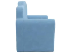 Canapé-lit Pour Enfants à 2 Places Bleu Peluche Douce -Canapé Soldes Boutique canape 21998959