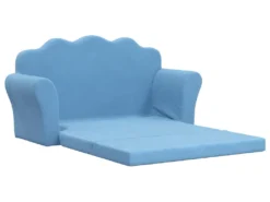 Canapé-lit Pour Enfants à 2 Places Bleu Peluche Douce -Canapé Soldes Boutique canape 21998963