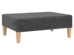 Canapé-lit à 2 Places Avec Repose-pied Gris Clair Tissu -Canapé Soldes Boutique canape 22001011