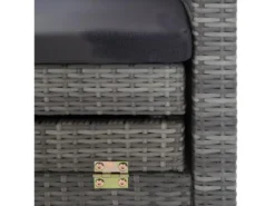 Canapé-lit Extensible 3 Places Avec Toit Résine Tressée Gris 16 Canapé-lit Extensible 3 Places Avec Toit Résine Tressée Gris -Canapé Soldes Boutique canape 22001649