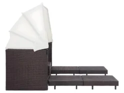 Canapé-lit Extensible 3 Places Avec Toit Résine Tressée Marron 15 Canapé-lit Extensible 3 Places Avec Toit Résine Tressée Marron -Canapé Soldes Boutique canape 22002101