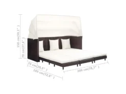 Canapé-lit Extensible 3 Places Avec Toit Résine Tressée Marron 17 Canapé-lit Extensible 3 Places Avec Toit Résine Tressée Marron -Canapé Soldes Boutique canape 22002105