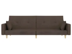 Canapé-lit à 2 Places Avec Deux Oreillers Taupe Tissu 13 Canapé-lit à 2 Places Avec Deux Oreillers Taupe Tissu -Canapé Soldes Boutique canape 22002193