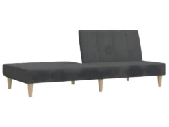 Canapé-lit à 2 Places Avec Tabouret Gris Foncé Tissu 16 Canapé-lit à 2 Places Avec Tabouret Gris Foncé Tissu -Canapé Soldes Boutique canape 22002657