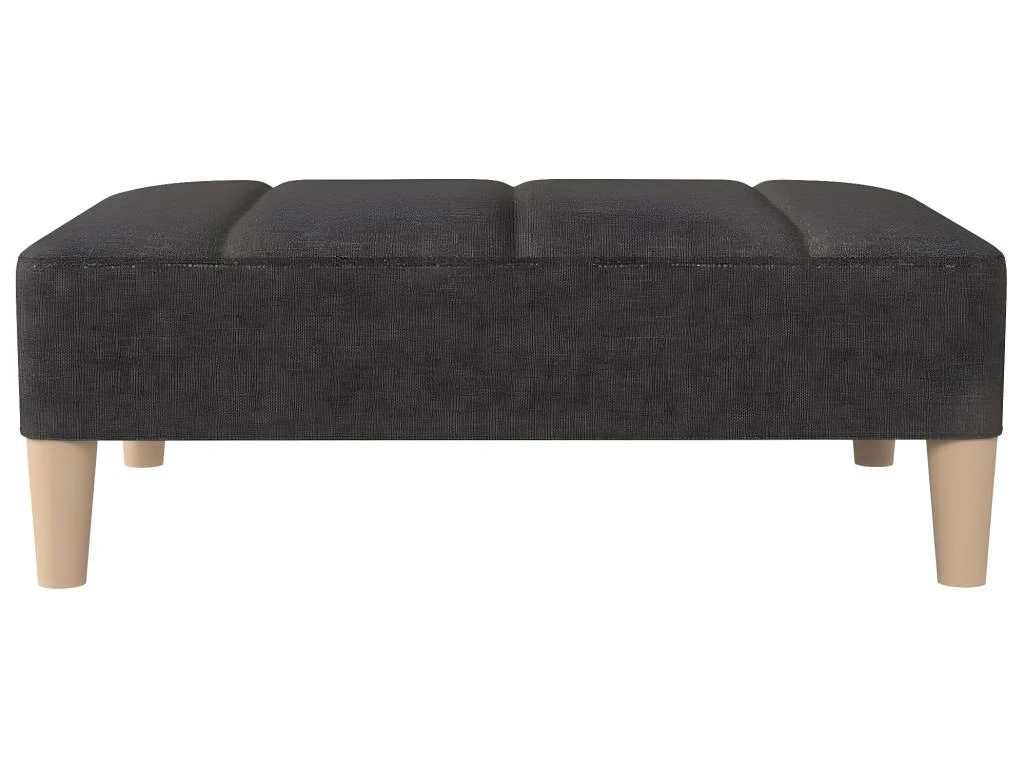 Canapé-lit à 2 Places Avec Tabouret Gris Foncé Tissu 10 Canapé-lit à 2 Places Avec Tabouret Gris Foncé Tissu – Image 10