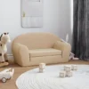 Canapé-lit Pour Enfants à 2 Places Crème Peluche Douce