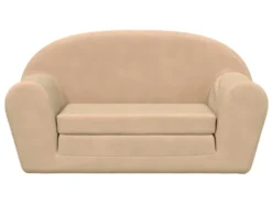 Canapé-lit Pour Enfants à 2 Places Crème Peluche Douce -Canapé Soldes Boutique canape 22002709