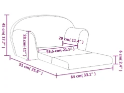 Canapé-lit Pour Enfants à 2 Places Crème Peluche Douce -Canapé Soldes Boutique canape 22002721