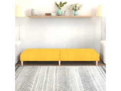 Canapé-lit à 2 Places Jaune Tissu -Canapé Soldes Boutique canape 22002907