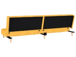 Canapé-lit à 2 Places Jaune Tissu -Canapé Soldes Boutique canape 22002911