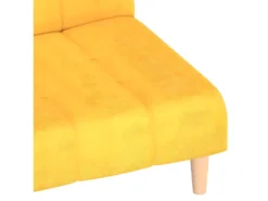 Canapé-lit à 2 Places Jaune Tissu -Canapé Soldes Boutique canape 22002919