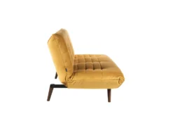 Tommy - Canapé Convertible 3 Places En Velours - Couleur - Jaune Moutarde -Canapé Soldes Boutique canape 22035599