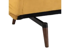 Tommy - Canapé Convertible 3 Places En Velours - Couleur - Jaune Moutarde -Canapé Soldes Boutique canape 22035605