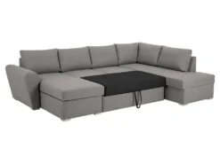 Stan Canapé-lit, Chaise Longue Côté Gauche, Gris Clair. -Canapé Soldes Boutique canape 22043283