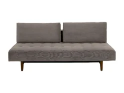 Blain Canapé-lit Avec 2 Oreillers Beige, Fumé.