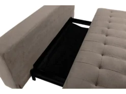 Blain Canapé-lit Avec 2 Oreillers Beige, Fumé. -Canapé Soldes Boutique canape 22043335