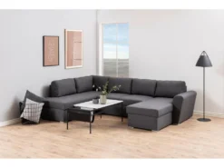 Stefan Canapé-lit Avec Chaise Longue Côté Droit, Gris. -Canapé Soldes Boutique canape 22043353