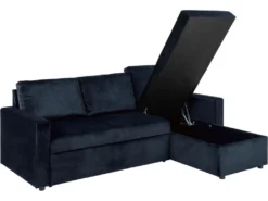 Sacramento Canapé-lit, Chaise Longue Réversible, Espace De Rangement Dissimulé Et Lit Escamotable, Bleu Foncé. -Canapé Soldes Boutique canape 22043415