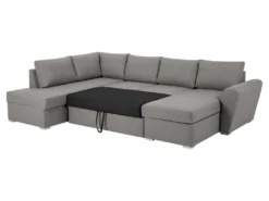 Stan Canapé-lit, Chaise Longue Côté Droit, Gris Clair. -Canapé Soldes Boutique canape 22043429