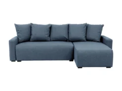 Canapé D'angle Convertible Et Réversible En Tissu Bleu LADAZIA 11 Canapé D'angle Convertible Et Réversible En Tissu Bleu LADAZIA -Canapé Soldes Boutique canape 22049965