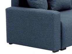 Canapé D'angle Convertible Et Réversible En Tissu Bleu LADAZIA 13 Canapé D'angle Convertible Et Réversible En Tissu Bleu LADAZIA -Canapé Soldes Boutique canape 22050263