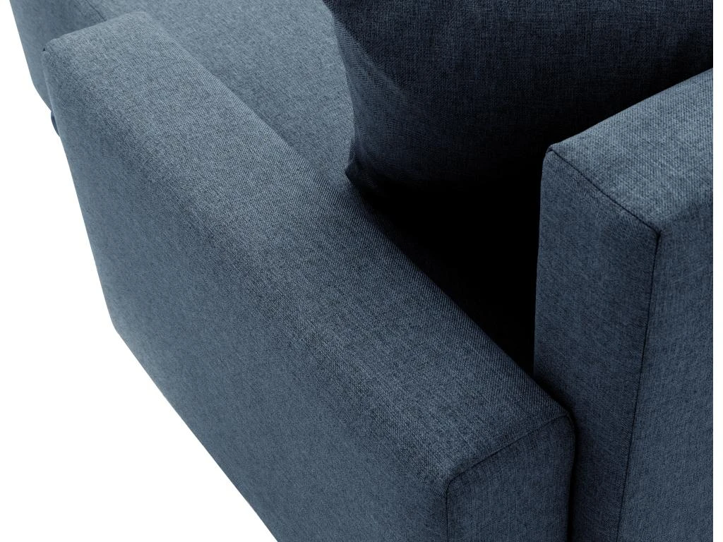 Canapé D'angle Convertible Et Réversible En Tissu Bleu LADAZIA 6 Canapé D'angle Convertible Et Réversible En Tissu Bleu LADAZIA – Image 6