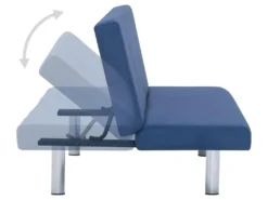 Canapé-lit Bleu Polyester -Canapé Soldes Boutique canape 22059705