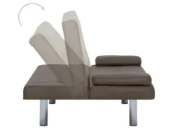 Canapé-lit Avec Deux Oreillers Marron Similicuir -Canapé Soldes Boutique canape 22059853